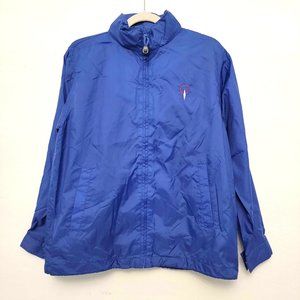 Lands' End Vintage 90s Blue Nylon Hooded Jacket Size Small (6-8)